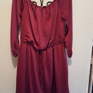 Burgundy dress